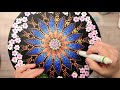 How to Paint Dot Mandalas CHERRY BLOSSOM RECORD | Lydia May Recycling Craft Idea