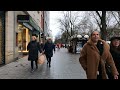 Dusseldorf Germany Walking Tour 4K City Center Street Walk Downtown Winter 2023