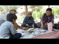 Grilled fish and making blackberry jam in our farm for lunch