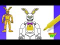 How to DRAW SPRING BONNIE Full Body - Five Nights at Freddy's - FNAF Drawing