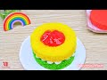 Tasty Rainbow KITKAT Cake🌈1000+ Miniature Rainbow Cake Recipe🌞Best Of Rainbow Cake Ideas