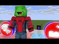 JJ and Mikey HULK LOVE Game - Green Hulk vs Red Hulk - Maizen Minecraft Animation