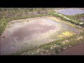 Drone video of a shrimp farming area in Thailand