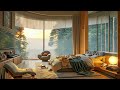 Drizzly Morning in Spring Bedroom Ambience with Warm Jazz Piano Music | Smooth Jazz for Work, Study