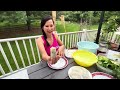 Outdoor Cooking In The Backyard with Somaly Khmer cooking Quick Dinner Costco Chicken Summer Rolls