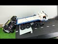 Land Rover Defender on Truck vs Ramps - Lego Technic Cars CRASH