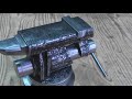 DIY VISE ANVIL from Railroad track - Blacksmith beginner