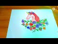 How to draw a cute unicorn picture.