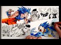 Speed Drawing - Dragon Ball Super / Son Goku vs Vegeta / Hakai