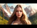 Ambient Fantasy Music Art With Beautiful Girl In Mountain| 1 Hour of Serenity