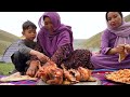 Cooking Wild Mushroom & Grilled Chicken in Mountains |A traditional taste for mountain Village life