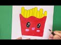 تعلّم رسم بطاطس مقلية سهلة للأطفال