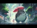 Relaxing Ghibli Music + Rain Sounds - Best Ghibli Piano Collection, BGM for work/relax/sleep