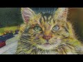 Cat Mixed Media Art Timelapse