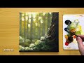 How to Draw a Forest in Spring / Acrylic Painting / STEP by STEP