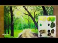 The easiest way to paint a Spring 🌿🌳| Step by step