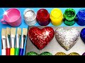 How To Make Frozen Paint with Glitter Rainbow Play Doh Hearts