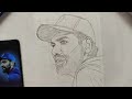 Draw With Me Rohit Sharma, Outline Tutorial Step by Step