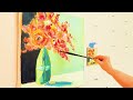 How to Paint Loose Abstract Flowers - Step by Step Tutorial