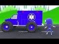 Learn Colors with  Learn Colors with Street Vehicles Giant Waterslide for Children