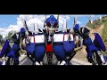 Team Optimus Prime & Bumblebee vs Starscream - Transformers vs Decepticons | GTA V mod Transformers