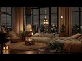 Cozy New York Bedroom Ambience 🌃 Relaxing Jazz Saxophone Music & Rain Sounds for Study, Deep Sleep