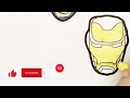 Avengers Faces mask Easy Drawing and Coloring