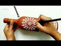 How To Draw A Perfect Warli Design On Bottle | DIY Warli Bottle Art Painting.