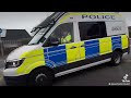 Multiple GMP Police Vans Heading towards The Etihad stadium for Manchester city Vs Newcastle