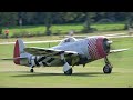 Vintage Warbirds taking off at Hahnweide Airshow Germany