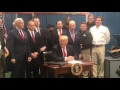 Watch President Trump sign executive orders inside Harrisburg factory