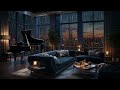 Piano Rain Serenade | Nighttime Ambiance in City Cozy Room | Relaxing City Rain at Night | ASMR