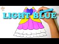Barbie Dress Coloring Pages | Art Colors For beginners | Draw Pretty Dress