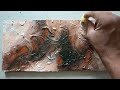 Mastering acrylic painting / Texture technique demo / Abstract art tutorial / Canvas painting