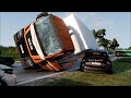BeamNG Drive - Realistic Rollover Crashes #1