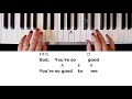 God You're So Good -Passion (Key of A)//EASY Piano Tutorial