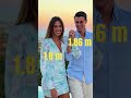 Height comparison: Footballers and their wifes #shorts #neymar #mbappe #lewandowski