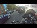 Filtering through London Traffic on a 600cc Supersport