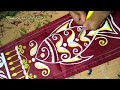 hand fabric painting design । নাচের উত্তরীয়র উপর ফেব্রিকের কাজ