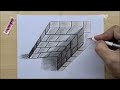 3d drawing wall on paper for beginner step by step