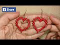 Heart Earrings with Superduo Beads || St. Valentine`s Day Tutorial