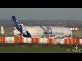 Airbus Beluga XL AEROBATICS DISPLAY  - Fly Past, Wing Wave & Landing at Broughton - February 2019