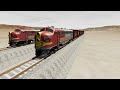 Impossible Overlapping Rail Tracks Vs Trains Crossing - BeamNG.Drive