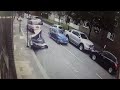 Cab hiting motorbike and driving off
