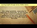 Improve your English | Learning English through stories | Practice English At Home | Hidden Genius
