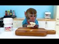 Bebé Mono Bon Bon Va De Compras y Come Fideos Con Huevos Fritos - MONO BONBON ESP