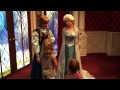 Girls play hide and seek with Elsa and Anna @ Disneyland
