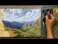 How to Paint a Mountain Landscape Step by Step | Tatra Mountain | Acrylic Painting