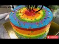 Rainbow Cake Design || How To Make Rainbow Cake || Rainbow Cake kaise banaye