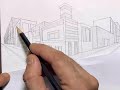 How to Draw Buildings Step by Step using Two Point Perspective: Draw a Town very easy way.